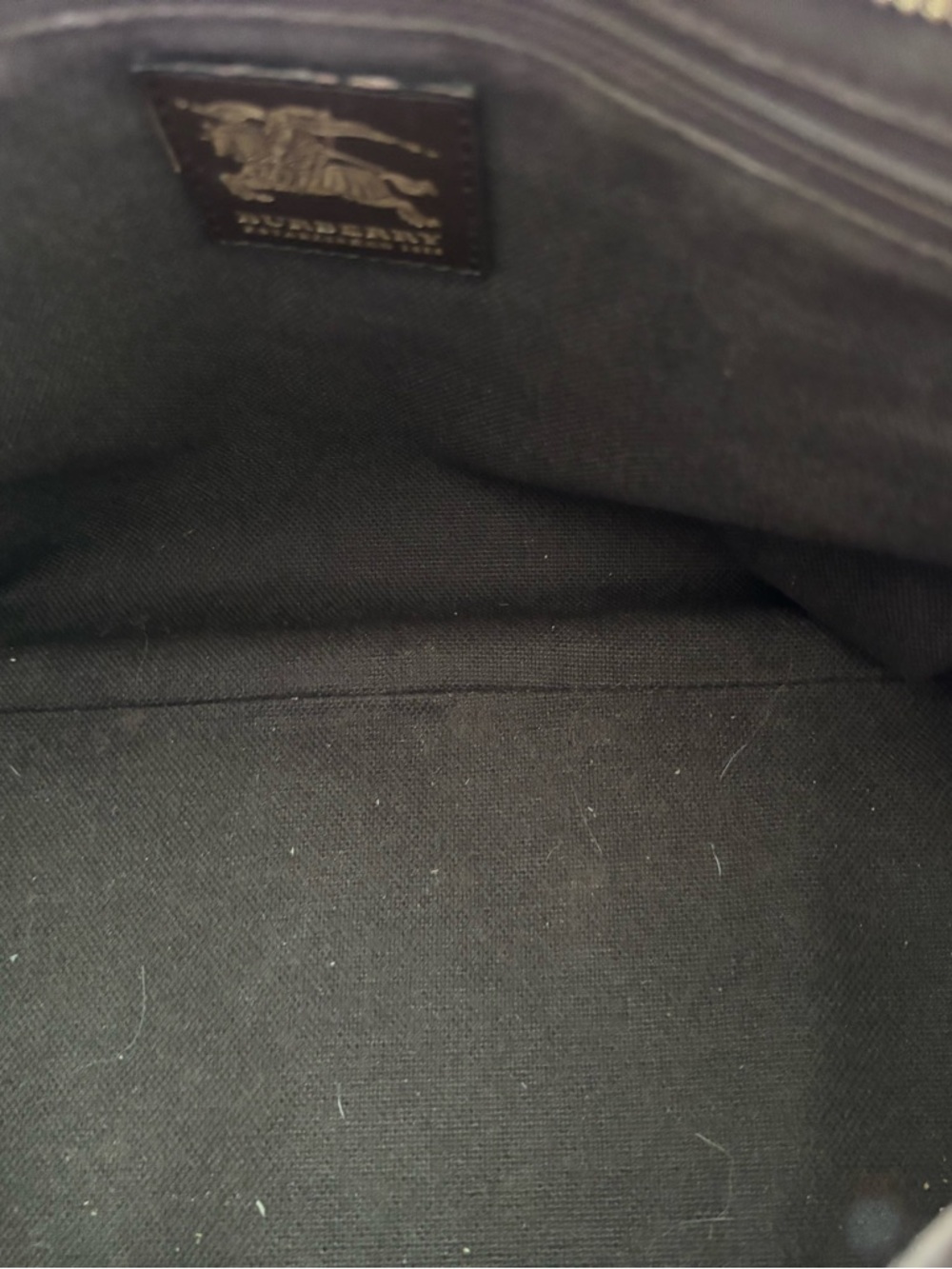Burberry Haymarket Check Tote with Black Leather Handles - Picture 5 of 5